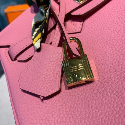 HM Birkin Pink Semi Handstitched With Gold Toned Hardware For Women 30cm/11.8in