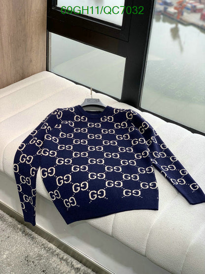 New GUCCI Logo-Jacquard Cotton Sweater