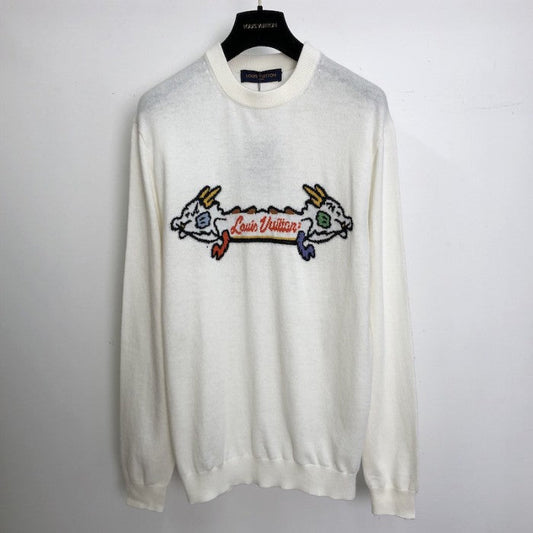 Louis Vuitton Intarsia Jacquard Graphic Cashmere Crewneck 1A9GO5