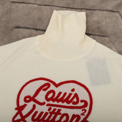 Louis Vuitton Intarsia Heart Turtle Neck Cream