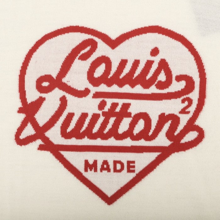 Louis Vuitton Intarsia Heart Turtle Neck Cream