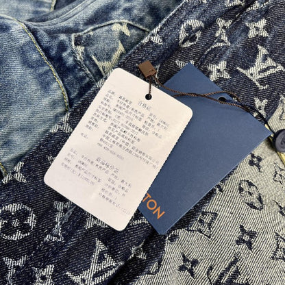 Louis Vuitton Monogram Patchwork Denim Hoodie 1A9K6D