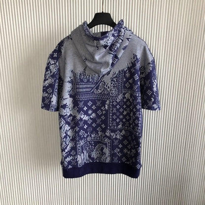 Louis Vuitton Monogram Bandana Short-Sleeved Hoodie 1AA5EG