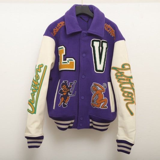 Louis Vuitton Multi-Patches Mixed Leather Varsity Blouson 1AAGHW