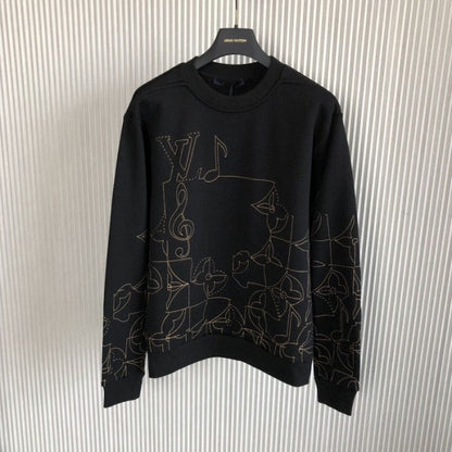 Louis Vuitton LV Music Line Embroidered Crewneck 1AAT5Y