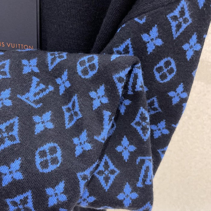 Louis Vuitton Monogram Mix Cashmere Crewneck 1AATLQ