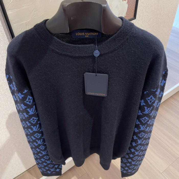 Louis Vuitton Monogram Mix Cashmere Crewneck 1AATLQ