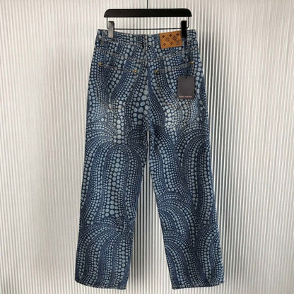 Louis Vuitton LV x YK All Over Pumpkin Denim Pants 1AB6OD