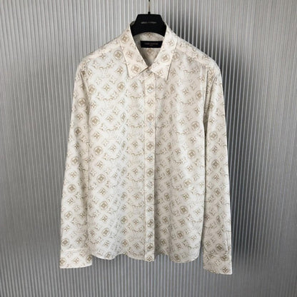 Louis Vuitton Monogram Long-Sleeved Cotton Shirt 1ABJLM