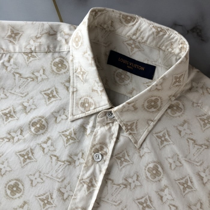 Louis Vuitton Monogram Long-Sleeved Cotton Shirt 1ABJLM