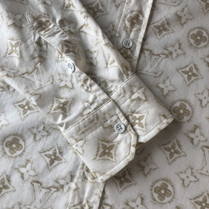 Louis Vuitton Monogram Long-Sleeved Cotton Shirt 1ABJLM