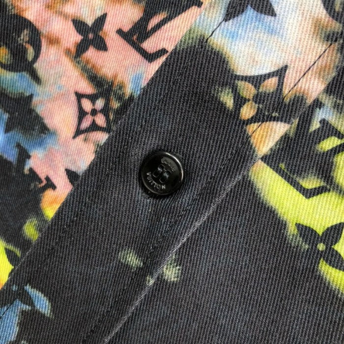 LV Printed Monogram Tie-Dye Denim Shirt 1A9A3R