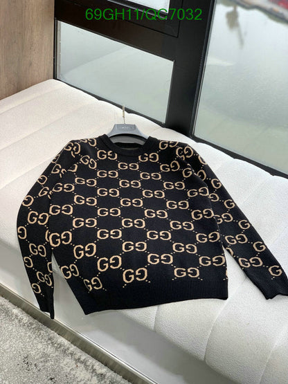 New GUCCI Logo-Jacquard Cotton Sweater