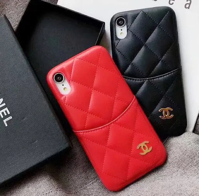 Chanel Leather Phone Cases for Iphone