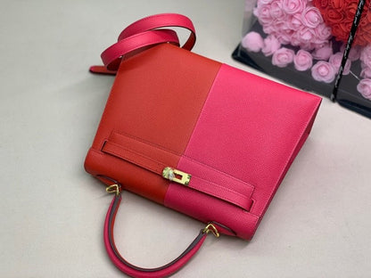 HM Kelly 28 Sellier Epsom Bag Red/Pink For Women, Women’s Handbags, Shoulder Bags 11in/28cm