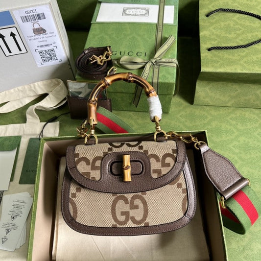 Gucci Small jumbo GG bag with bamboo ý675797