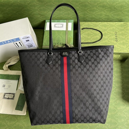 Gucci x Balenciaga The Hacker Project Large Tote Bag Black