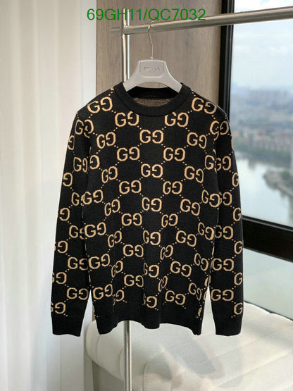 New GUCCI Logo-Jacquard Cotton Sweater