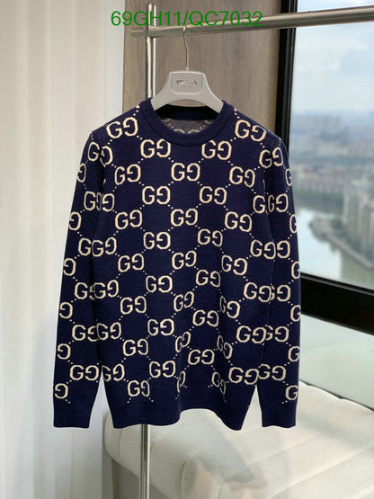 New GUCCI Logo-Jacquard Cotton Sweater