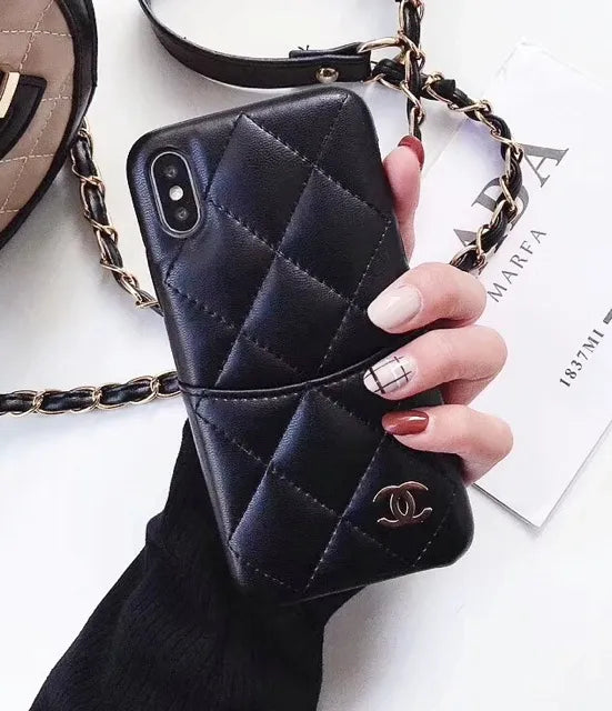 Chanel Leather Phone Cases for Iphone