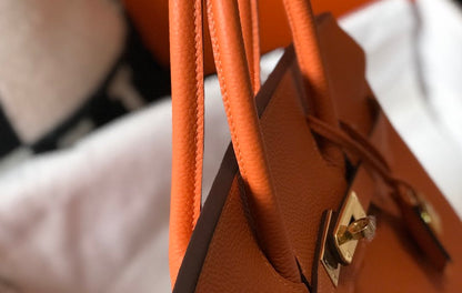 HM Birkin Orange Togo Gold Hardware Bag For Women, Handbags, Shoulder Bags 30cm/12in