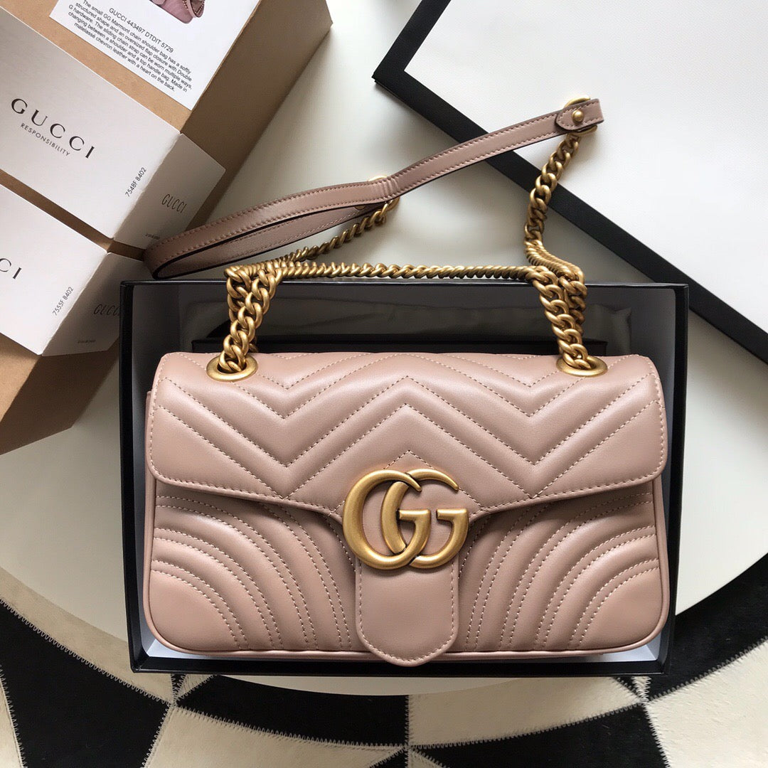 Gucci Gg Marmont Small Quilted Leather Shoulder Bag Womens