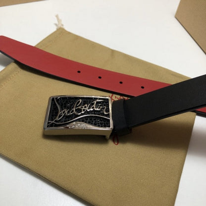 Christian Louboutin Men Ricky Belt Black / Black