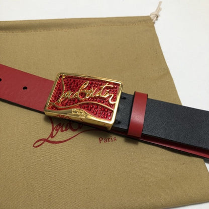 Christian Louboutin Men Ricky Belt Black / Red