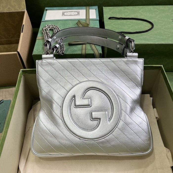 Gucci Blondie small tote bag silver ý751518