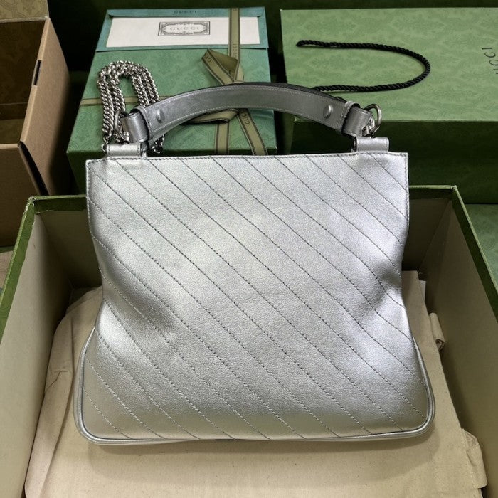 Gucci Blondie small tote bag silver ý751518