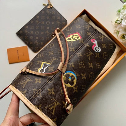 LV Neverfull MM Monogram canvas bag M44364