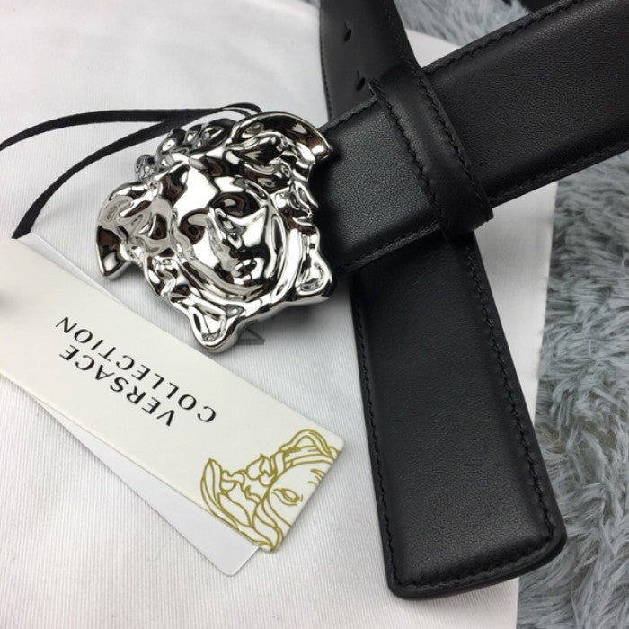 Versace Palazzo Belt With Medusa Black/Silver