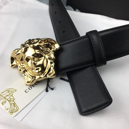 Versace Palazzo Belt With Medusa Black/Gold