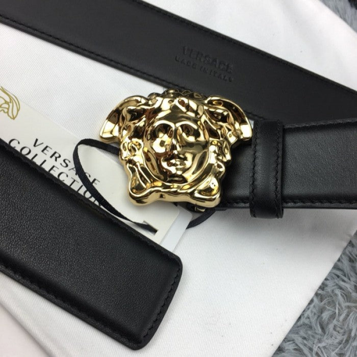 Versace Palazzo Belt With Medusa Black/Gold