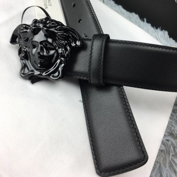 Versace Palazzo Belt With Medusa Black/Black