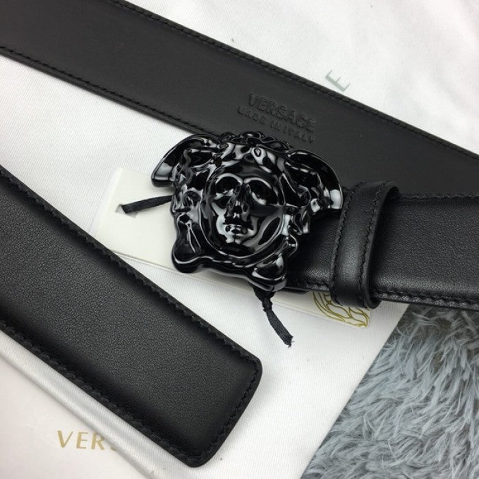 Versace Palazzo Belt With Medusa Black/Black