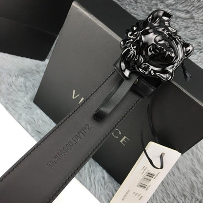 Versace Palazzo Belt With Medusa Black/Black