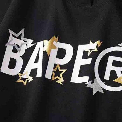 Bape Sta Wide Hoodies Black