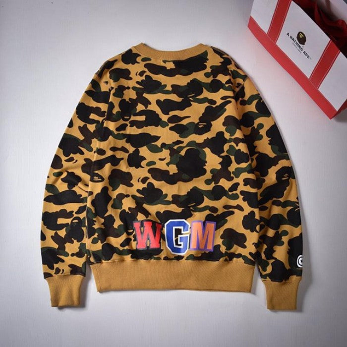 Bape 1st Camo Shark Crewneck Yellow