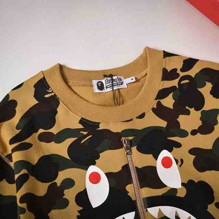 Bape 1st Camo Shark Crewneck Yellow