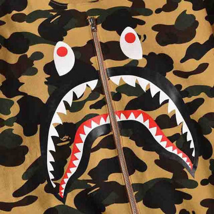 Bape 1st Camo Shark Crewneck Yellow