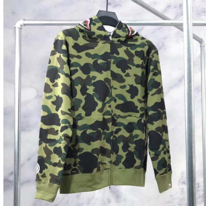 Bape Shark Full Zip Hoodie Camo