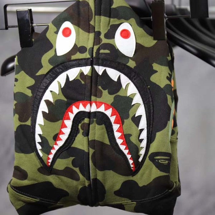 Bape Shark Full Zip Hoodie Camo