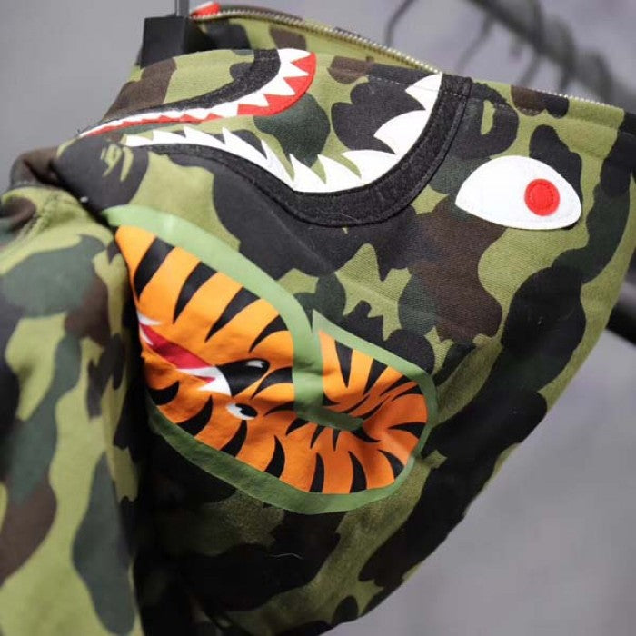 Bape Shark Full Zip Hoodie Camo