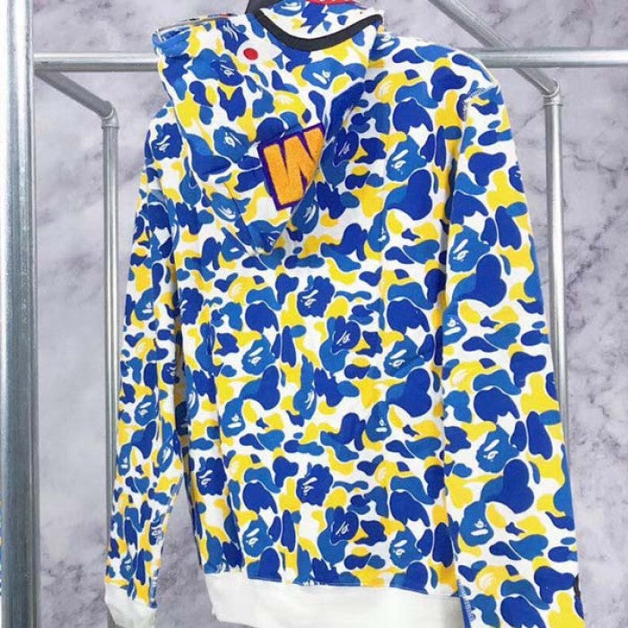 Bape Shark Full Zip Hoodie Light Blue