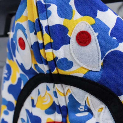 Bape Shark Full Zip Hoodie Light Blue