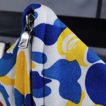 Bape Shark Full Zip Hoodie Light Blue