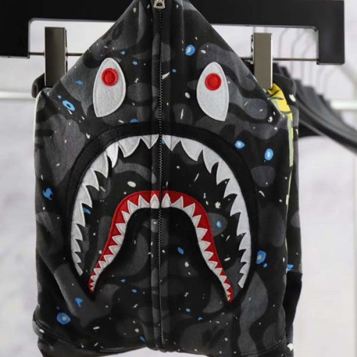 Bape Shark Full Zip Hoodie Black