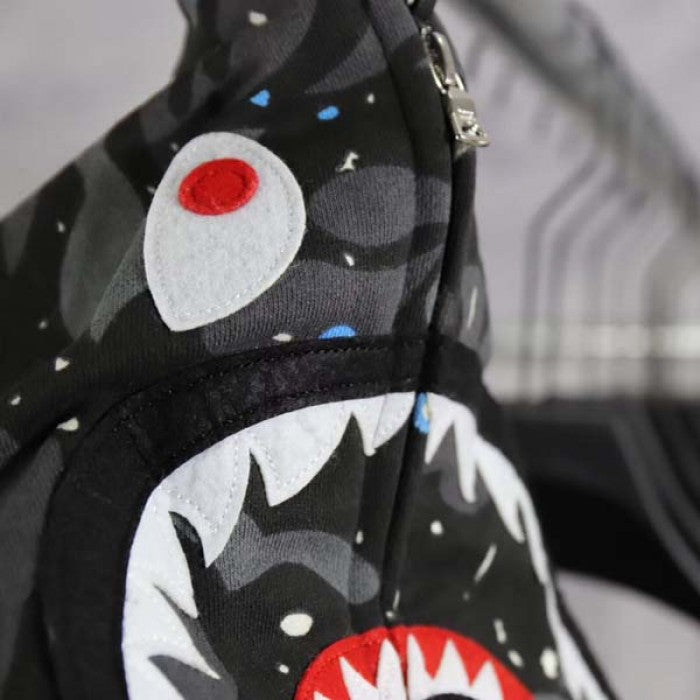 Bape Shark Full Zip Hoodie Black