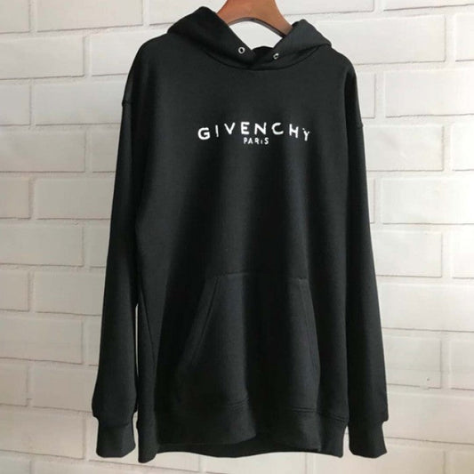 Blurred Givenchy Paris Hoodies Black